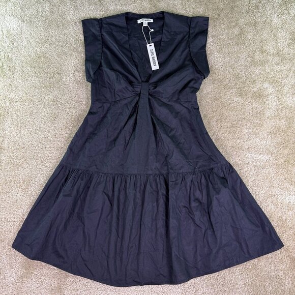 Steve Madden Dresses & Skirts - Steve Madden Women's Elastic Waist Sleeveless Mini Dress Size S Black NWT F001